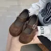 Zapatos planos Mary Jane de punta redonda, zapatos bajos de una sola tira, suela blanda, cómodos, versátiles y adecuados para el uso diario y para ir al trabajo.