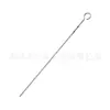 Juego de Herramientas para Parrilla Cuadradas con Mango de Madera con Patrón de Madera de Acero Inoxidable 410 para Cena Familiar de Campamento con Tenedor para Brochetas, Espátula, Brocha para Aceite y Cepillo Limpiador