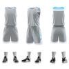 Traje Deportivo de Verano Tallas Grandes para Hombre Chaleco sin Mangas Suelto de Seda de Hielo Pantalones Cortos Modernos Estudiante de Secundaria Jersey Azul