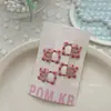 Nuevo Clip BB Geométrico de Lunares Rosa de Primavera, Pasador para el Cabello Infantil, Dulce Estrella de Cinco Puntas Barnizada, Pinza para Flequillo de Bebé para Niñas