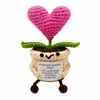 Muñecas de Lana Tejidas a Crochet Hechas a Mano, Más Vendidas en Amazon, Muñecas Tejidas, Muñecas Emocionales que Animan, Flores en Macetas