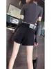 Jeans de Pierna Ancha con Bolsillo para Chica Popular Verano 2024 Nueva Moda Cintura Alta Adelgazantes Nicho Versátiles de Moda Pantalones Cortos