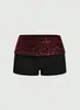 Verão 2026 Novo Estilo Americano Transfronteiriço Menina Popular Shorts Esportivos de Contraste Listrado Cintura Média Feminino Personalizado Nota Musical Atacado