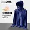 Roupa de Proteção Solar Jaqueta Fina Respirável de Seda Gelo de Verão Masculina Nova Proteção Ultravioleta Pesca ao Ar Livre Casal Roupa de Proteção Solar