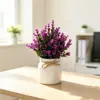 Novo Cordão de Cânhamo Lavanda com 31 Fios Ornamento para Planta em Vaso Atmosfera de Restaurante Bar Flor Artificial Planta Verde Bonsai Decoração de Mesa