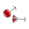 Pendientes de Botón de Circonita AAA Nuevos, Versátiles, Estilo Ins Coreano y Japonés, Perforaciones para Labios, Diseño de Moda, Joyería Pequeña, Venta Directa de Fábrica