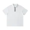 Camisa Polo Retro Delgada de Verano 220g Algodón con Sensación de Hielo Sin Costuras Pegada Media Cremallera para Hombre, Top Casual Simple Estilo Japonés