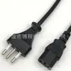 Cable de alimentación de enchufe italiano de tres clavijas cuadradas de cobre puro 3*0.75, Cable de alimentación de CA israelí