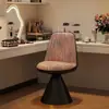 Cadeira Feminina de Alto Padrão para Quarto Penteadeira, Banqueta Giratória para Maquiagem com Encosto, Cadeira de Manicure Doméstica Estilo Italiano com Encosto, Luxo Leve