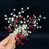 Comércio Exterior Pente de Cabelo Artesanal Adorno de Cabeça Acessórios de Cabelo para Noiva Cor Pérola Diamante Folha de Cabelo Formato de Disco Decoração Lateral de Cabelo DZ216