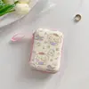 Bolsa de armazenamento retangular para fone de ouvido de desenho animado, bolsa grande para moedas, carregador, cabo de dados, disco rígido, caixa de armazenamento de energia móvel