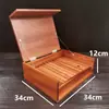 Caja de Madera para Sashimi Estilo Japonés, Caja de Exhibición para Yakitori, Sushi de Erizo de Mar, Plato de Carne, Plato de Pescado con Tapa, Contenedores y Utensilios para Alimentos