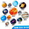 Ocho Planetas en el Sistema Solar Imán Magnético para Refrigerador DIY Venta Caliente Planeta Universo Tierra Vidrio de Cristal Imán para Refrigerador