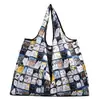 Bolsa de Hombro Plegable Nueva de Dibujos Animados Transfronteriza Bolsa de Compras Grande Portátil de Gran Capacidad Bolsa de Compras para Supermercado