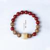 Diseño original púrpura sándalo arena dorada pulsera de la suerte moda nacional Xingshi retro joyería pulsera para hombres y mujeres