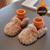Sapatos Peludos para Meninas 2026 Inverno Novos Sapatos Infantis Sapatos de Algodão Princesa para Meninas Mocassins de Bebê com Forro Duplo de Algodão e Lã