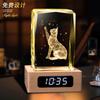 Caixa de Música de Cristal de Novo Produto Transfronteiriço Foto Personalizada Presente de Casamento Lembrança de Feriado Luminária Noturna de Cristal Porta-Fotos Ornamentos