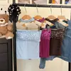 Top de Rejilla Elástica con Lentejuelas, Estilo Chica Caliente Sexy, Ajustado, Sin Tirantes, Estilo Francés, Más Vendido, Primavera 2026, para Mujer