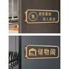 Nuevo Cartel de Zona Restringida de Cocina con Personaje Tridimensional Estilo Chino Hotel Restaurante Despensa Almacén Liquidación