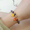 Pulsera de flor fragante de Pekín para mujer, esmalte cloisonné cloisonné, pulsera de flor, pulsera de cuentas corazón a corazón, venta al por mayor