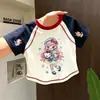 Camiseta de Manga Corta para Niña 2026 Nuevo Estilo para Niños Mayores, Top de Algodón Puro Lindo de Verano para Niña con Costuras Visibles, Camiseta Básica de Corte Holgado