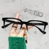Gafas de Montura Negra de Moda Coreana 2025, Éxito de Transmisión en Vivo para Hombres y Mujeres, Montura de Gafas de Marco Grande Adelgazante de Marco Cuadrado para Miopía