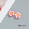 Flor pequeña flor de cinco pétalos diy pegamento de crema material hecho a mano resina pequeños accesorios carcasa de teléfono móvil accesorios para horquilla