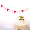 Nueva bandera triangular de fieltro colorida para cumpleaños de niños, decoración para fiestas de Halloween y Navidad, diseño de flor para tirar