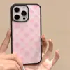 Funda de Teléfono Móvil Manzana 15 de Color Cálido a Cuadros Otoño e Invierno 11 Adecuada para iPhone 16/17 Succión Magnética 18Promax Mujer 12/13