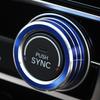 Adecuado para la modificación interior del Civic de décima generación, perilla de aire acondicionado, anillo decorativo de aleación de aluminio, anillo de inicio con un botón, decoración interior del coche