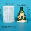 Molde de Vela em Relevo Casa de Cogumelo Conto de Fadas Floresta Profunda, Textura de Casa Tridimensional, Molde de Vela Perfumada Artesanal