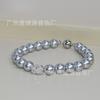 Pulsera Rombo de Perla Circonita Diamante Moda Transfronteriza Pulsera de Moda Simple y Elegante Pulsera de Perla Madre Venta al por Mayor