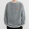 Suéter para Hombre de Invierno Engrosado Cálido Capa Base para Hombre Cuello Redondo Tejido de Punto Juvenil de Alta Gama Tejido de Punto de Color Puro