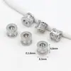 Acessórios de material DIY feitos à mão atacado ouro 18K cobre cravejado zircônia contas de roda pulseira de contas contas soltas C45