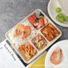 Bandeja Desechable Biodegradable de Cinco Compartimentos, Caja para Comida, Plato para Cena Anti-Olor, Plato Plano, Plato de Papel, Lonchera Ecológica