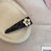 Versión Coreana del Nuevo Estilo Suave Plata Brillante Flor de Diamante Lana Pinza BB Simple y Versátil Pinza para Mechones Laterales para Mujeres