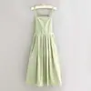Delantal estilo princesa fresco y elegante para servicio de comedor, trabajo en floristerías, montaje de puestos, ropa de trabajo de longitud extendida, uso en la cocina, delantal estilo coreano para mujer