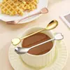 304 Cuchara y Tenedor de Manzana Creativos de Acero Inoxidable Tenedor de Postre para Pastel Mango Corto Cuchara de Café Cuchara de Miel Vajilla de Souvenir