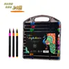 Caja Negra Pequeña Acrílico Marcador Pluma de Acuarela de Punta Suave Papel Opaco Apilable Pluma de Color Papelería Especial Venta al por Mayor