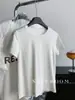 Camiseta de Verão 2026 em Lyocell Tencel com Gola Redonda e Manga Curta para Mulheres, Simples Casual Elástica Slim Fit Versátil Camiseta Básica Emagrecedora
