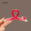 Nuevo Clip para el Cabello de Dibujos Animados de Frutas de Acrílico Lindo para Mujeres en la Parte Posterior de la Cabeza Pinza de Tiburón Clip para Cola de Caballo Pasador para el Cabello para Mujeres