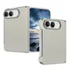 Aplicável ao iPhone Duo Versão Coreana Couro Liso Maçã 18 Tela Dobrável Duplo Eixo Central Capa de Celular Case com Suporte Magnético Rotativo