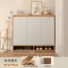Zapatero para entrada de casa, interior, nuevo modelo 2026, diseño popular, mueble de almacenamiento de madera maciza de alta gama, montado en la pared, para el área de entrada