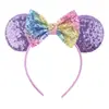 Acessórios de cabelo do Mickey transfronteiriços bordado lantejoulas laço faixa de cabeça de festa faixa de cabeça de parque de diversões férias acessórios de cabelo infantis pronta entrega