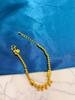 Pulsera de Latón Chapada en Oro con Cuentas de Loto para la Buena Suerte, Simple y Elegante, Versátil, Elegante Pulsera para Mujer Que No Se Desvanecerá Fácilmente