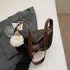 Bolsa Meia-Lua Estilo Ocidental Casual com Textura Nova Primavera 2025 Tendência de Moda Bolsa Transversal de Ombro Feminina Bolsa para o Dia a Dia