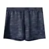 Cueca Box Masculina Tendência Estilo Coreano com Textura de Seda Gelada, Cintura Média de Caimento Solto com Estampa, Shorts de Verão para Estudantes e Casa