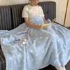 Manta de Polar Espesa con Lunares de Sal Marina~Manta para Siesta en la Oficina Manta Sencilla para Arroparse Manta de Sofá Suave y Amigable con la Piel
