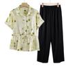 Conjunto de Camisa de Manga Curta da Moda de Verão para Mamãe Verão Novo Estilo Camisas da Moda para Idosos e Meia-Idade