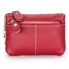Nuevo Monedero Multifuncional Simple para Mujer, Estilo Mini Corto, Estilo Horizontal Verde, Bolsa de Almacenamiento con Llavero de Doble Cremallera, Versátil